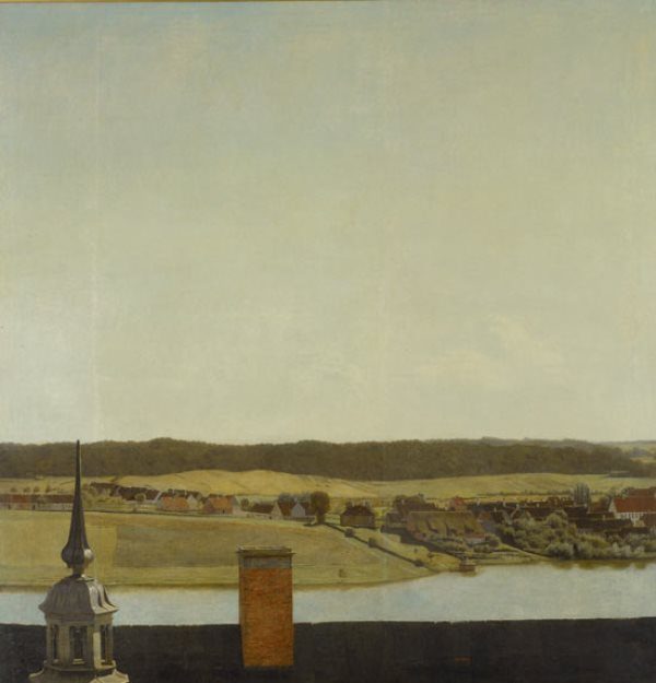 Christian-Købke-Roof-Ridge-of-Frederiksborg-Castle-1834