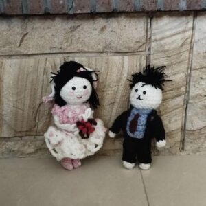 عروسک بافتنی عروس و داماد